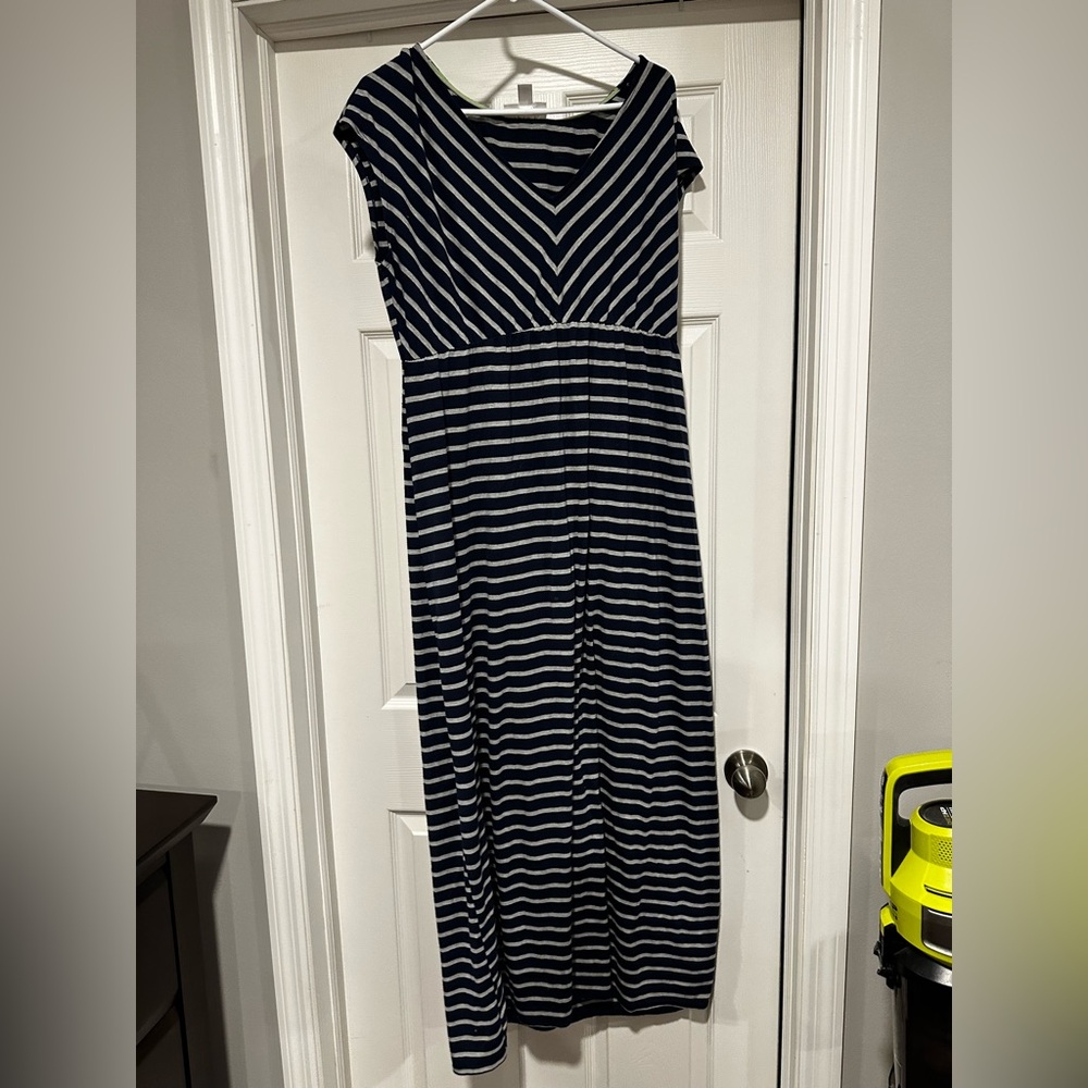 Striped Black and White Maxi Dress